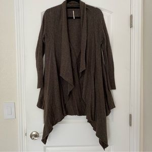 Free People brown long sleeve cardigan